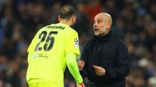 「最高に笑える」名将ペップ、ドンナルンマの“反則級セーブ”にまさかの顔芸！「可愛すぎる」「全部持ってかれた」おどけた表情で動きを“完コピ”