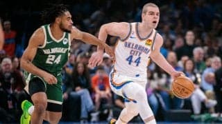 靭帯断裂、精巣がんを乗り越え…サンダーのトピッチが約1年半越しのNBAデビュー