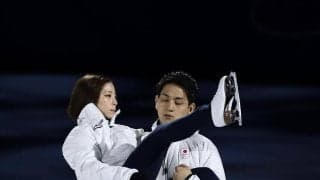 【フィギュア】りくりゅうが練習参加…金メダル獲得後では報道陣の前で初滑り　笑顔でリンクイン