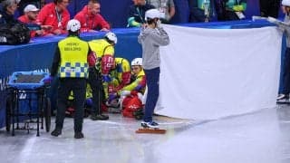 【ショートトラック】転倒で目にブレード直撃で流血の選手「目は異常なし」発表も頬骨骨折か