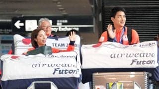 「お帰りなさい！」日本選手団が帰国　フィギュアペア金のりくりゅうや女子銀の坂本花織の姿も