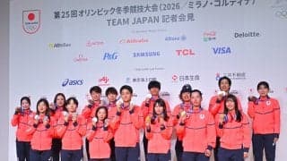 【五輪】初出場の佐藤駿「今後も声援を力に変えていけるように」フィギュアスケート男子で銅、団体で銀メダル…選手団帰国会見