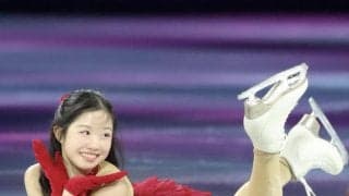 「冷たいですし、ちょっと痛い」中井亜美が「萌える」と話題の足バタバタ寝そべりポーズに言及　エキシビで反響