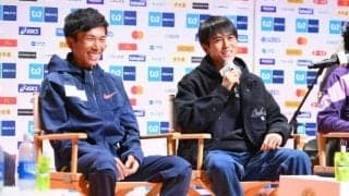 新旧日本記録保持者・大迫傑＆鈴木健吾が激突　独立後初マラソンの鈴木「いいスタートを切りたい」　東京マラソンの招待選手会見
