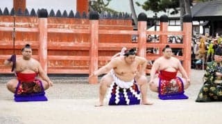 大の里　３６歳誕生日の高安従え土俵入り「横綱として帰ってこられてうれしい」住吉大社で雲竜型披露