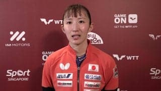早田ひな 中国トップ5に2年ぶり勝利！4度目の正直で世界5位・蒯曼撃破「少し報われた」【卓球 シンガポールスマッシュ】