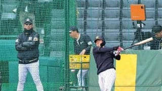 阪神・ドラ２谷端　藤川監督から異例の直接指導　打撃フォーム原点回帰で「修正できてよかった」