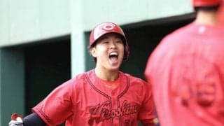 広島ドラ１・平川　右中間の最深部にズドンＯＰ戦１号「打ちたいなと思ってたら打てました」　新井監督感嘆「なかなか難しい」