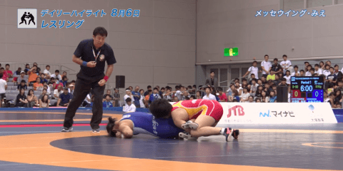 8月6日 　インターハイ レスリング女子個人　決勝　デイリーハイライト